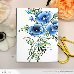 Stamp & Die & Stencil Bundle Bouquet of Poppies