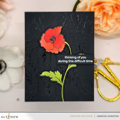 Stamp & Die & Stencil Bundle Bouquet of Poppies