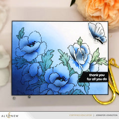 Stamp & Die & Stencil Bundle Bouquet of Poppies