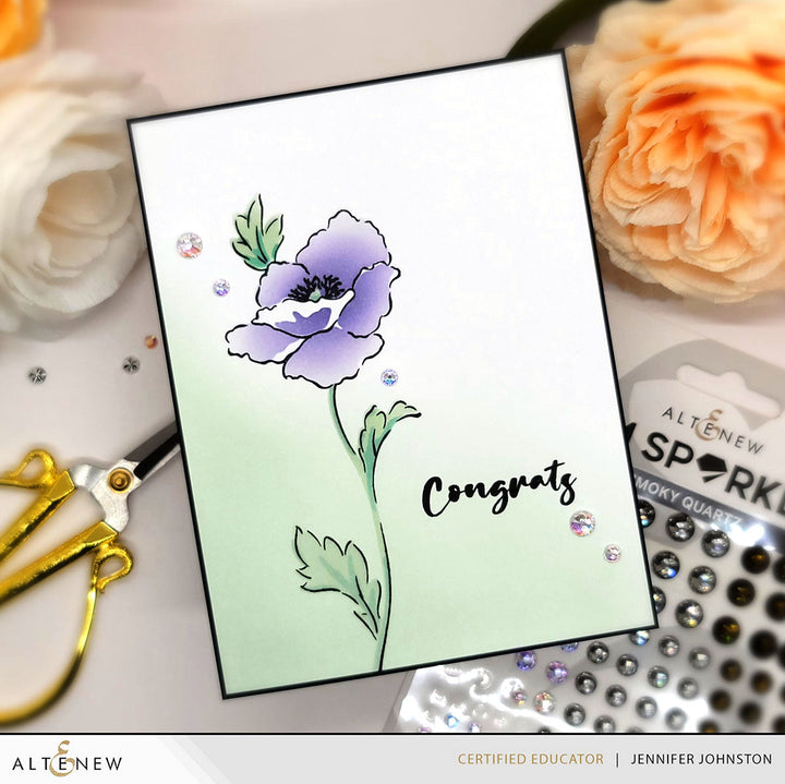 Stamp & Die & Stencil Bundle Bouquet of Poppies