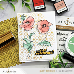 Stamp & Die & Stencil Bundle Bouquet of Poppies