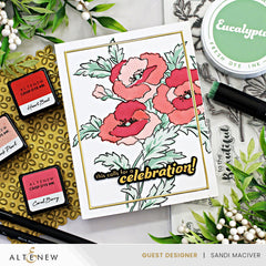 Stamp & Die & Stencil Bundle Bouquet of Poppies