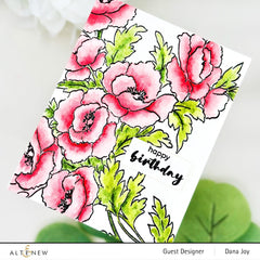 Stamp & Die & Stencil Bundle Bouquet of Poppies