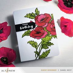 Stamp & Die & Stencil Bundle Bouquet of Poppies