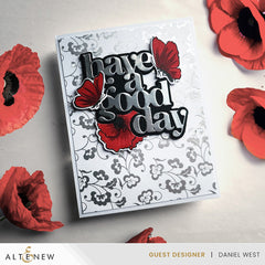 Stamp & Die & Stencil Bundle Bouquet of Poppies