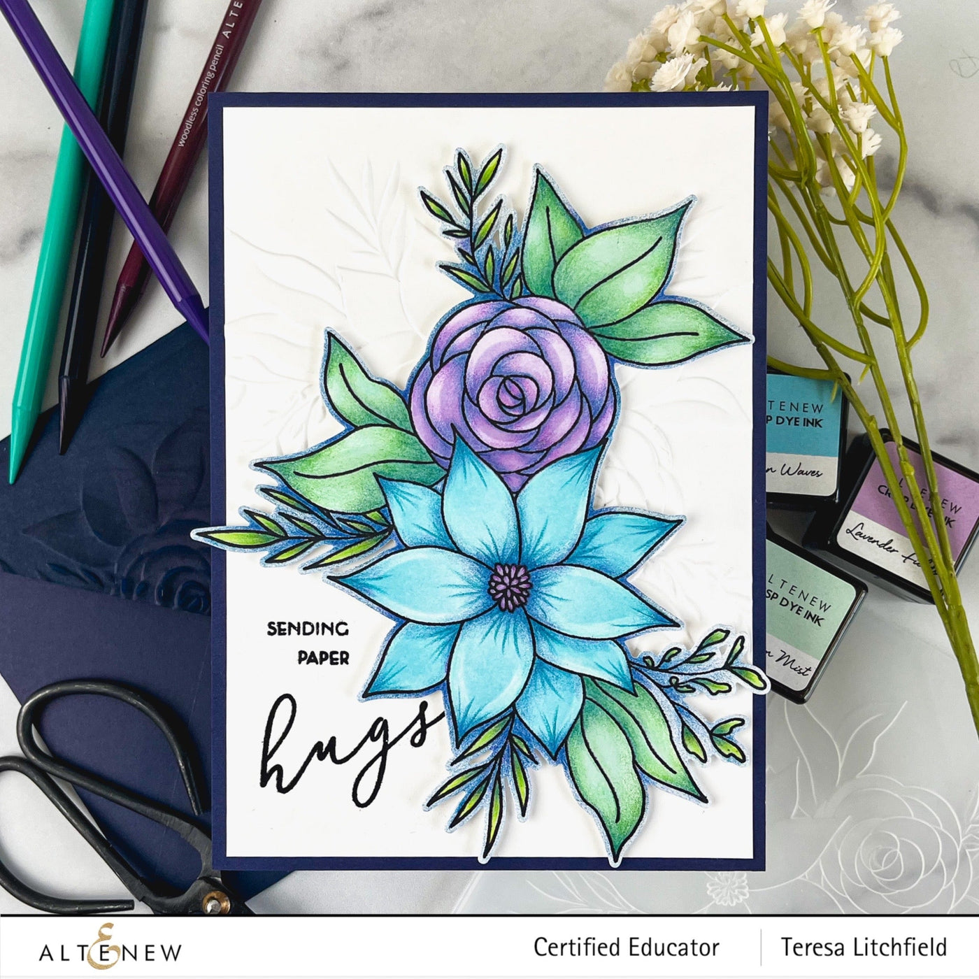 Stamp & Die & Stencil Bundle Calming Cluster Stamp & Die & Stencil Bundle