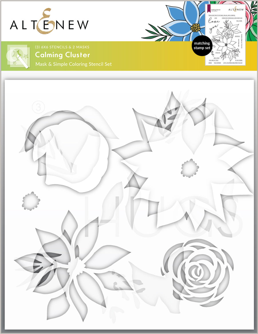 Stamp & Die & Stencil Bundle Calming Cluster Stamp & Die & Stencil Bundle