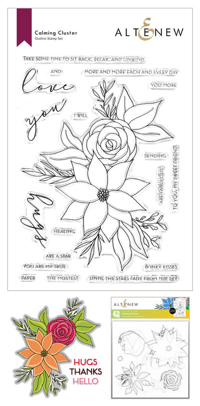 Stamp & Die & Stencil Bundle Calming Cluster Stamp & Die & Stencil Bundle