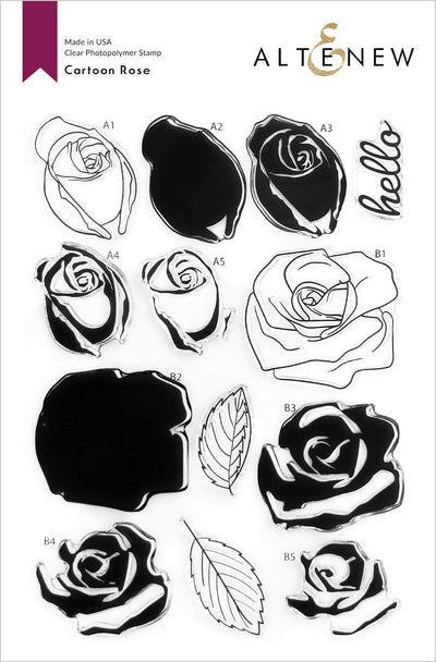 Stamp & Die & Stencil Bundle Cartoon Rose