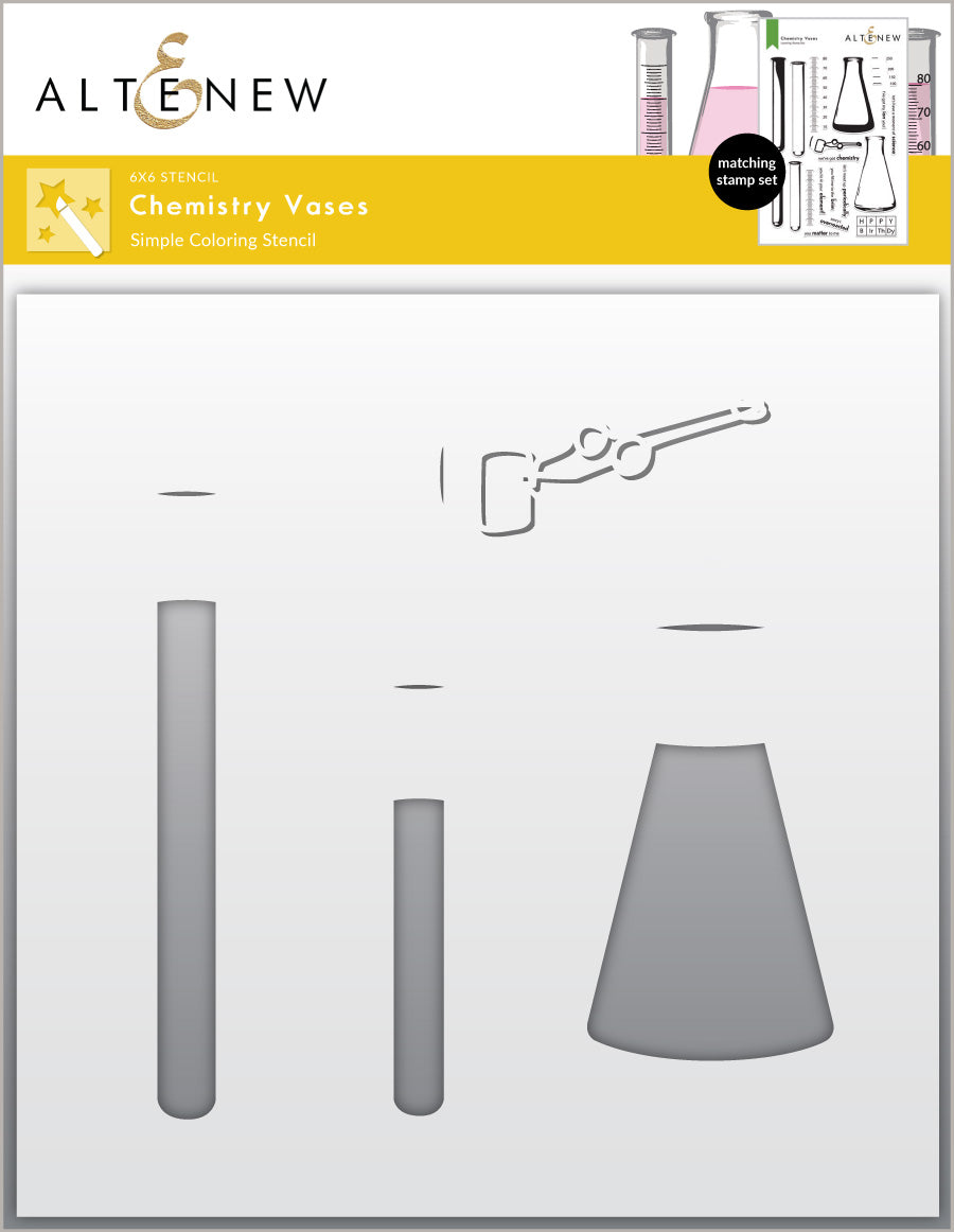 Stamp & Die & Stencil Bundle Chemistry Vases