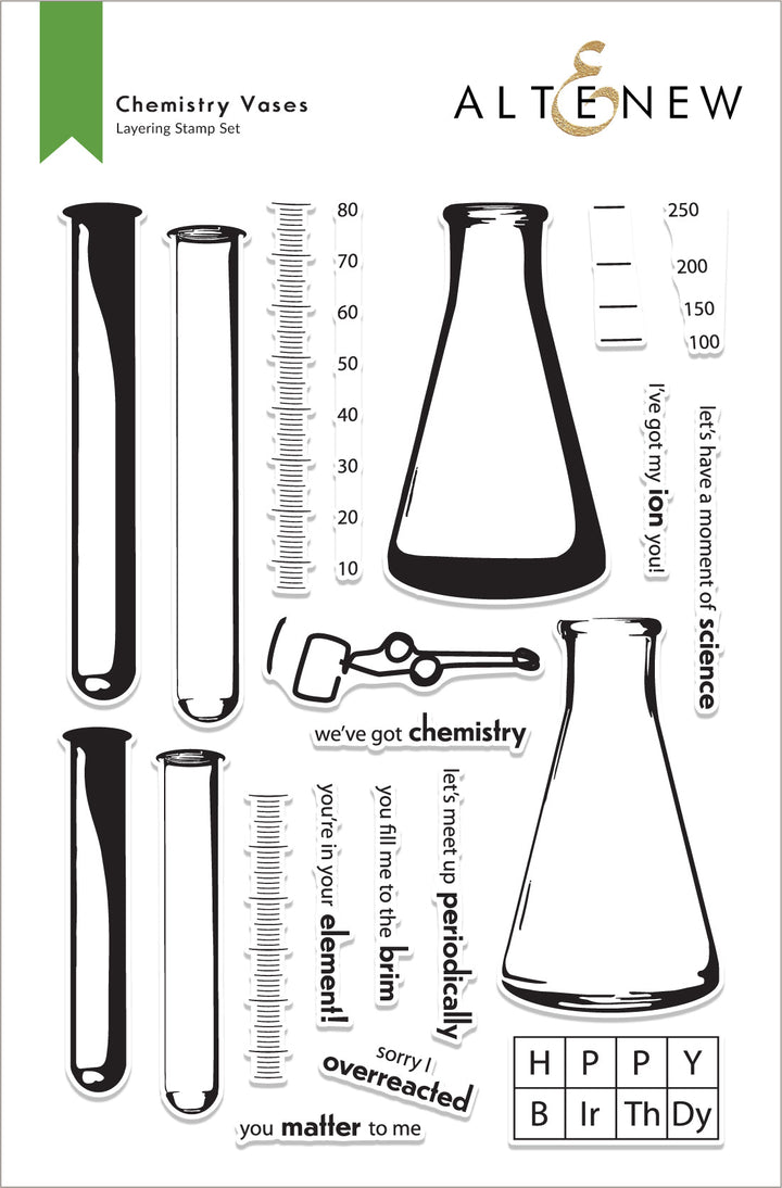 Stamp & Die & Stencil Bundle Chemistry Vases