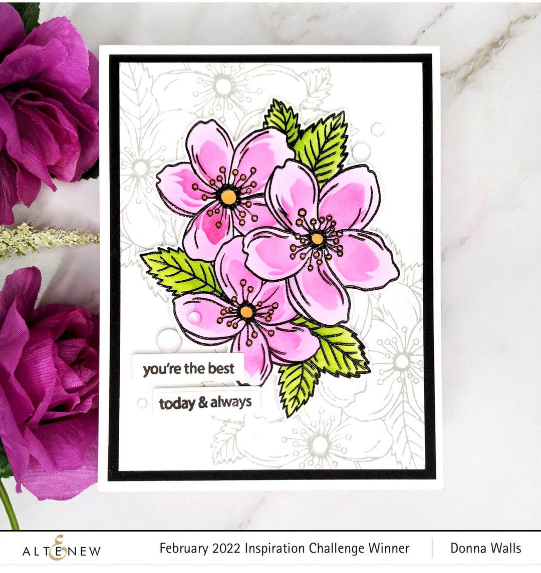 Stamp & Die & Stencil Bundle Cherry Blossoms Bunch