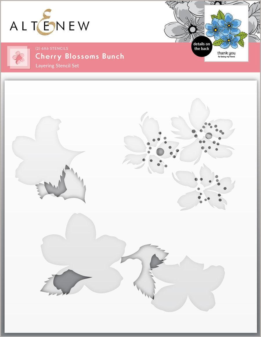Stamp & Die & Stencil Bundle Cherry Blossoms Bunch