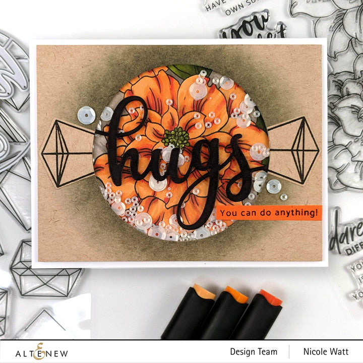 Stamp & Die & Stencil Bundle Courageous You