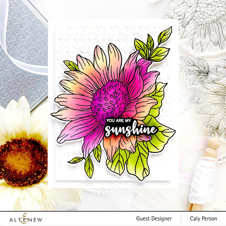 Stamp & Die & Stencil Bundle Dancing Sunflowers