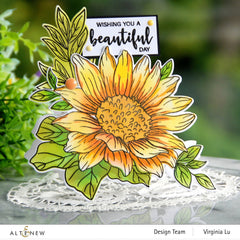 Stamp & Die & Stencil Bundle Dancing Sunflowers