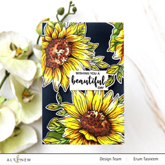 Stamp & Die & Stencil Bundle Dancing Sunflowers