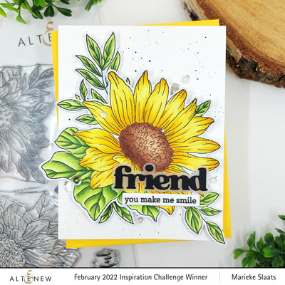 Stamp & Die & Stencil Bundle Dancing Sunflowers