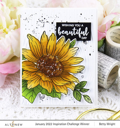 Stamp & Die & Stencil Bundle Dancing Sunflowers