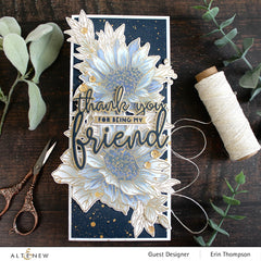 Stamp & Die & Stencil Bundle Dancing Sunflowers