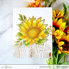 Stamp & Die & Stencil Bundle Dancing Sunflowers