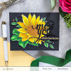 Stamp & Die & Stencil Bundle Dancing Sunflowers