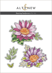 Stamp & Die & Stencil Bundle Dancing Sunflowers