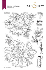 Stamp & Die & Stencil Bundle Dancing Sunflowers