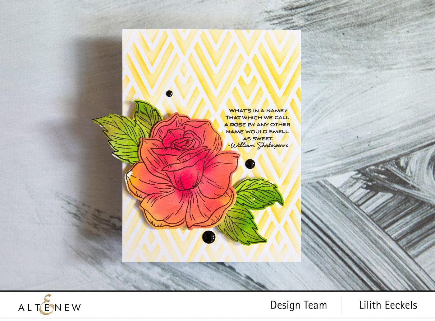 Stamp & Die & Stencil Bundle Darling Rose