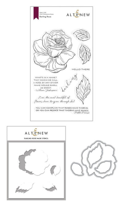 Stamp & Die & Stencil Bundle Darling Rose