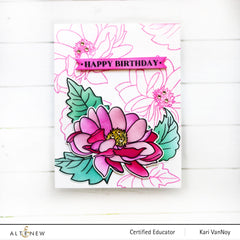 Stamp & Die & Stencil Bundle Dazzling Dahlia
