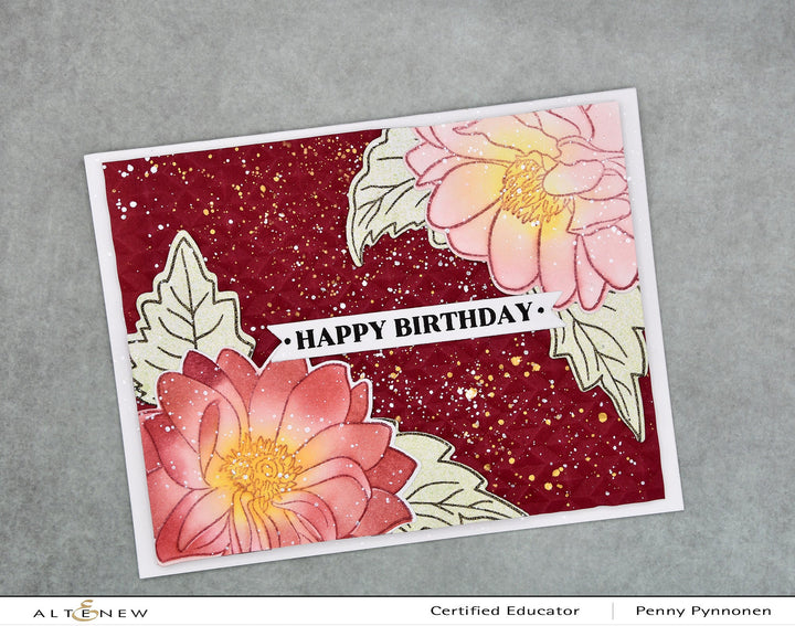 Stamp & Die & Stencil Bundle Dazzling Dahlia