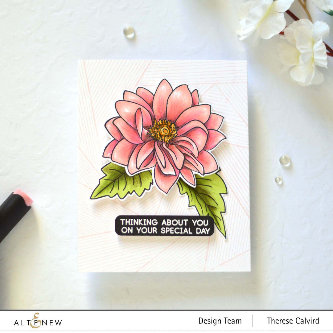 Stamp & Die & Stencil Bundle Dazzling Dahlia