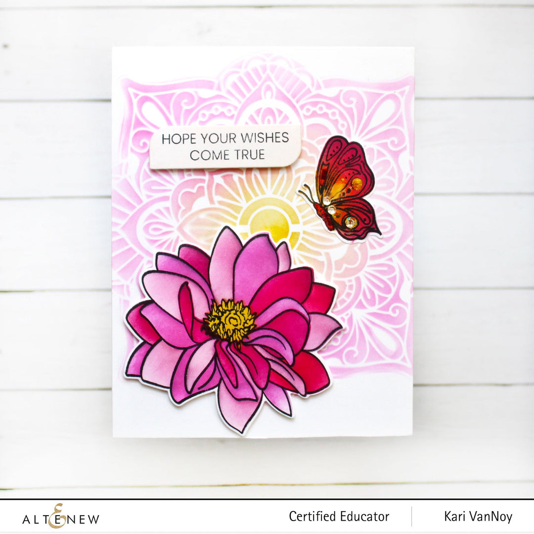Stamp & Die & Stencil Bundle Dazzling Dahlia