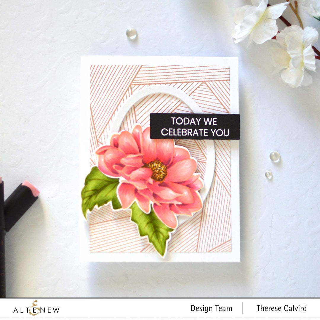 Stamp & Die & Stencil Bundle Dazzling Dahlia