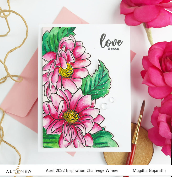 Stamp & Die & Stencil Bundle Dazzling Dahlia