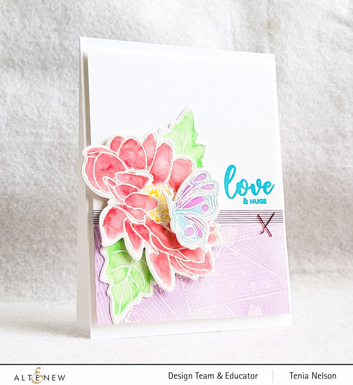 Stamp & Die & Stencil Bundle Dazzling Dahlia