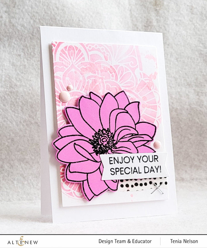 Stamp & Die & Stencil Bundle Dazzling Dahlia