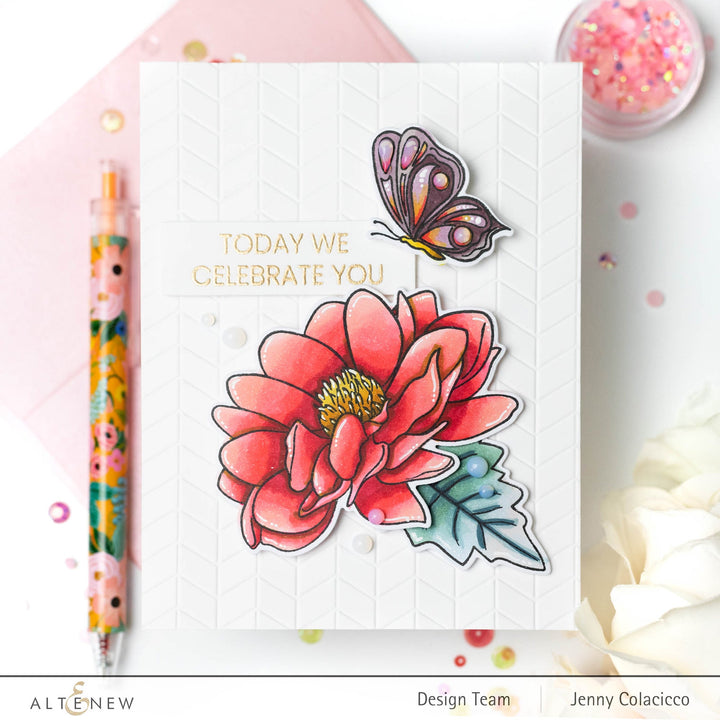 Stamp & Die & Stencil Bundle Dazzling Dahlia