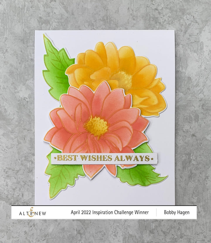 Stamp & Die & Stencil Bundle Dazzling Dahlia