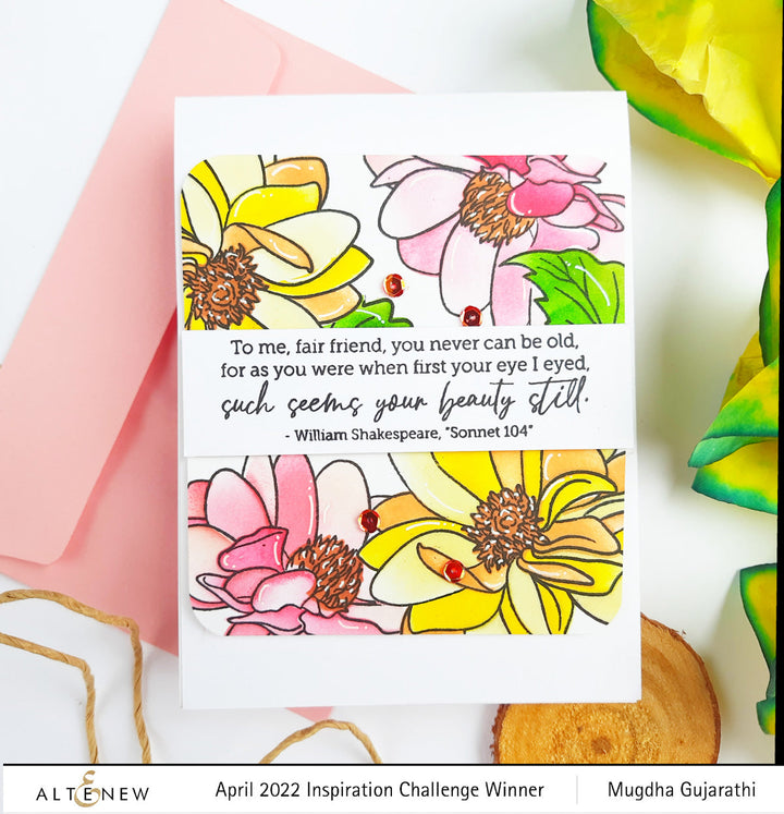Stamp & Die & Stencil Bundle Dazzling Dahlia