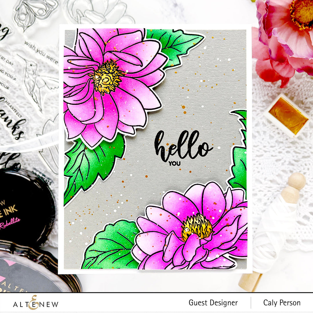 Stamp & Die & Stencil Bundle Dazzling Dahlia