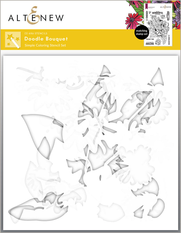 Stamp & Die & Stencil Bundle Doodle Bouquet