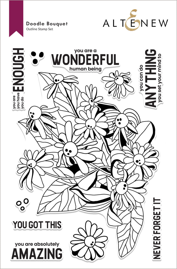 Stamp & Die & Stencil Bundle Doodle Bouquet