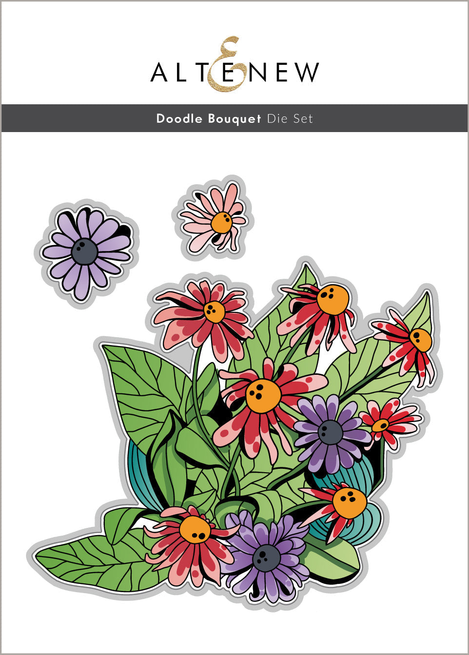 Stamp & Die & Stencil Bundle Doodle Bouquet