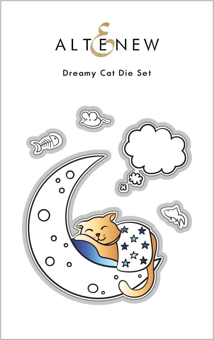 Stamp & Die & Stencil Bundle Dreamy Cat
