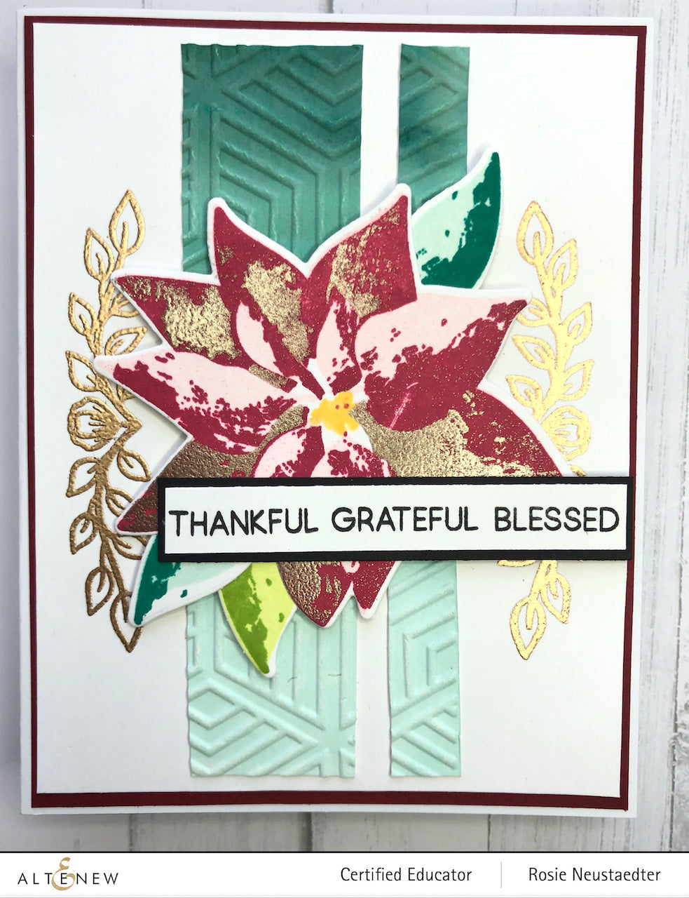 Stamp & Die & Stencil Bundle Dry Brush Poinsettia