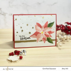 Stamp & Die & Stencil Bundle Dry Brush Poinsettia