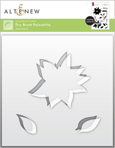 Stamp & Die & Stencil Bundle Dry Brush Poinsettia