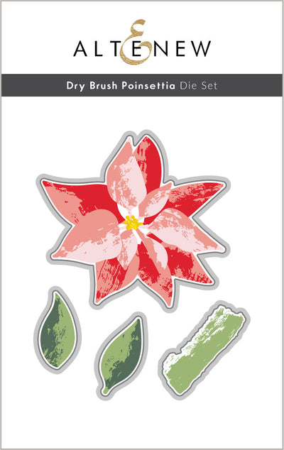Stamp & Die & Stencil Bundle Dry Brush Poinsettia